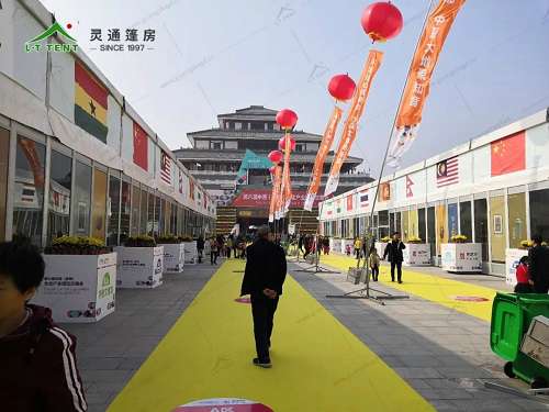 灵通篷房服务于第六届中原文化交易博览会 灵通篷房服务于第六届中原文化交易博览会